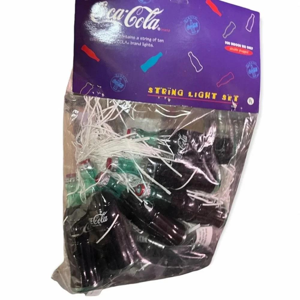 Coca Cola VTG Coke Glass Bottles String Light Set